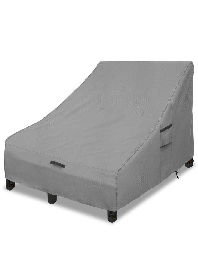 Okcool 100% Waterproof Patio Double Wide Chaise Lounge Chair Cover, 600D Tough Canvas 80 Inch Outdoor Chaise Lounge Covers - Image 1